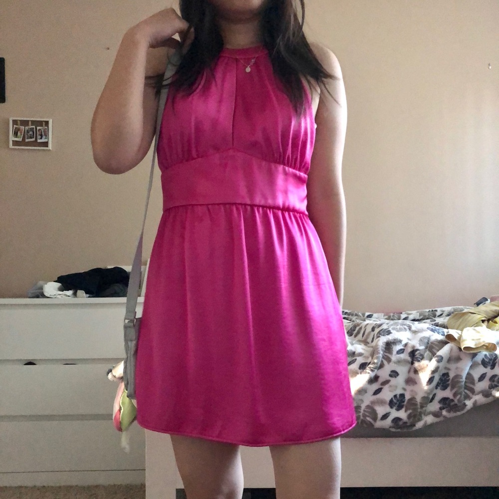 NEW - ZARA pink party dress size L